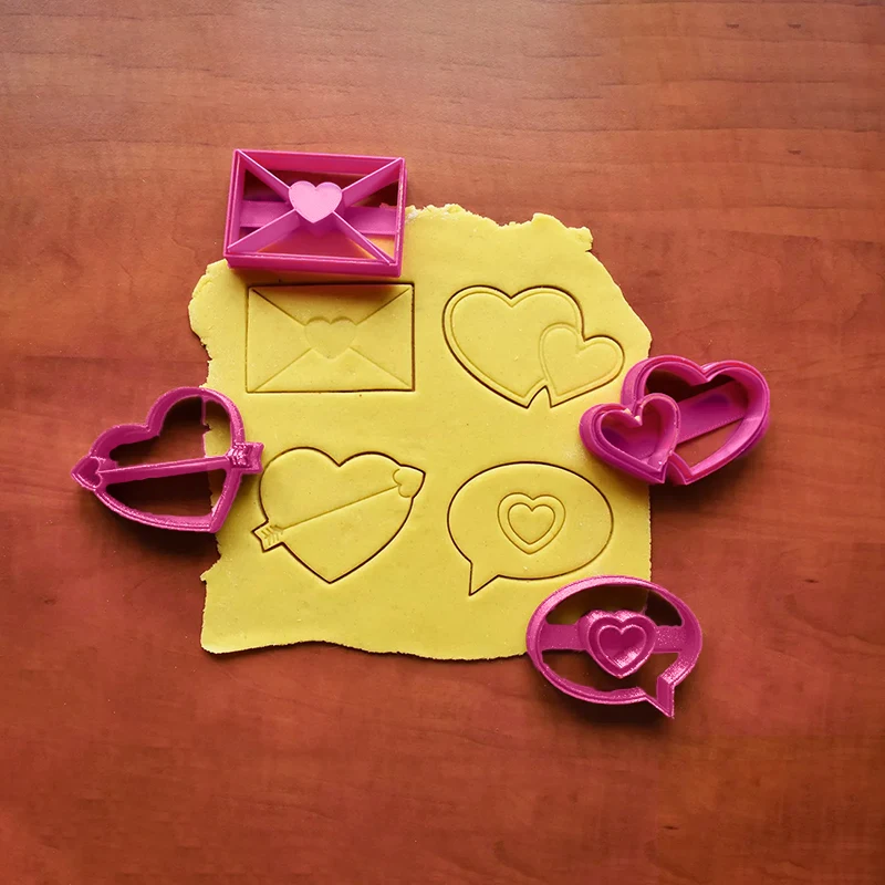 Juego de cortadores de galletas de San Valentín, sobre de amor, pastel, galletas, Chocolate, molde para hornear DIY, utensilios de cocina, Acción de Gracias y cumpleaños