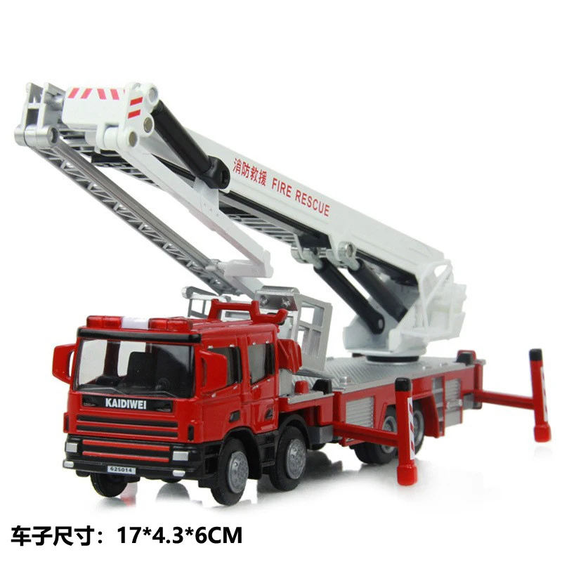 1:50 liga caminhão de bombeiros modelo simulação crianças motor de bombeiros brinquedo presente não-rádio controlado transporte veículo brinquedo ornamentos