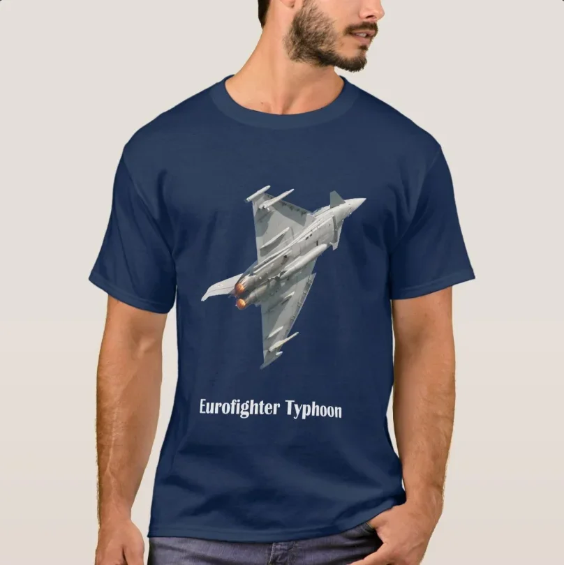 Eurofighter Typhoon Fighter Aircraft T-Shirt 100% Cotton O-Neck Summer Short Sleeve Casual Mens T-shirt Size S-3XL