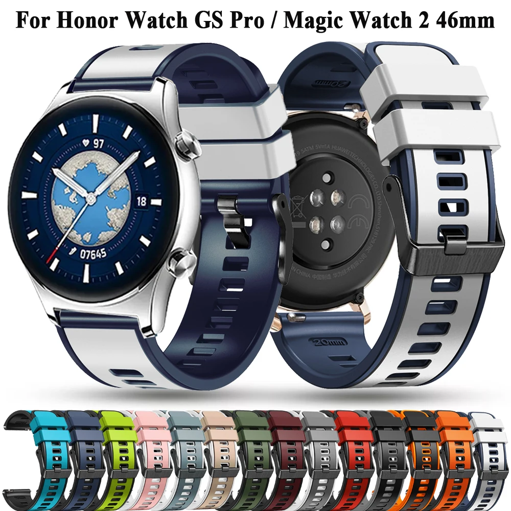 سوار من السيليكون لساعة هواوي ، سوار للساعة ، GS Pro ، GS 3 ، Magic 2 ، 42 ، 46 ، GT4 2 ، GT 3 Pro ، GT3 SE ، 22 ، 20 ANX