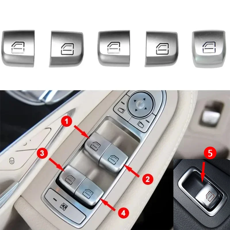 سيارة الداخلية زجاج نافذة رافع غطاء أزرار غطاء سائق الجانب لمرسيدس بنز C-Class W205 C180 C200 C260 C300 C63 GLC W253