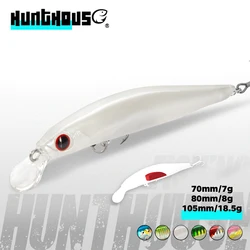 Hunthouse Artista ciprinidi di richiamo di pesca 70/80mm 7/8.5g duro sinking minnow richiamo nero minow jerkbait leurre truite pesca Decoy