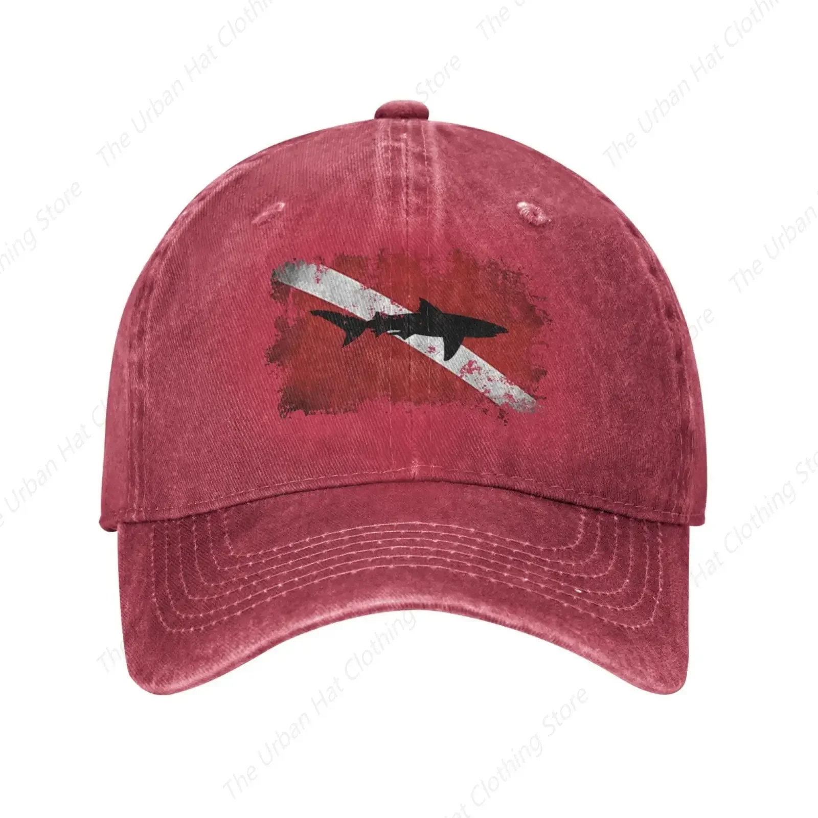 Vintage Shark Scuba Dive Flag Retro Sports Cap Adjustable Snapback Men Womens Casquette Unisex Plain Baseball Cowboy Hat