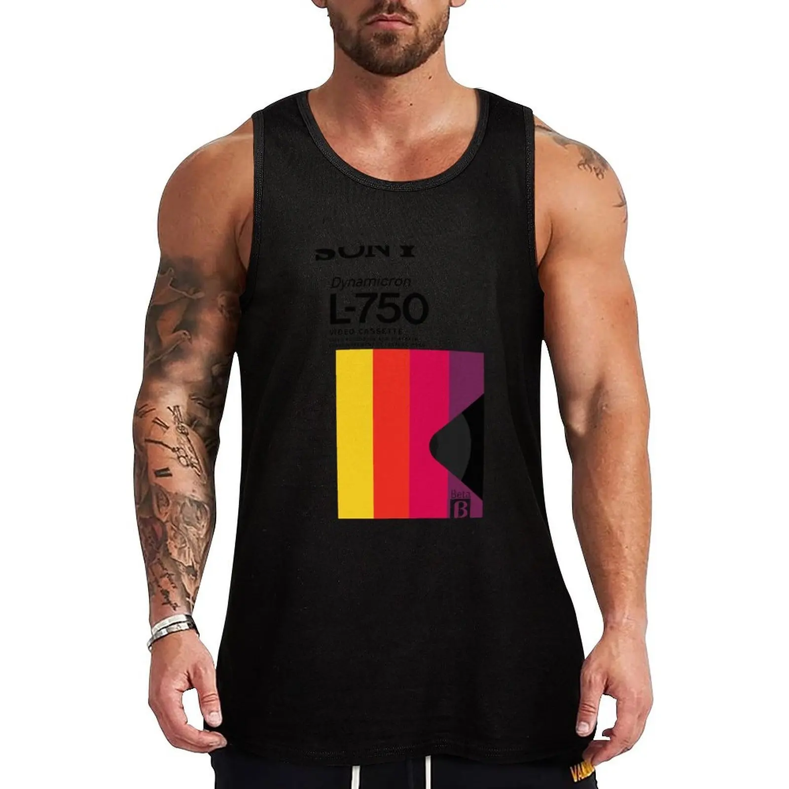 

Betamax Tank Top Vests sleeveless shirt man gym Fitness men clothing