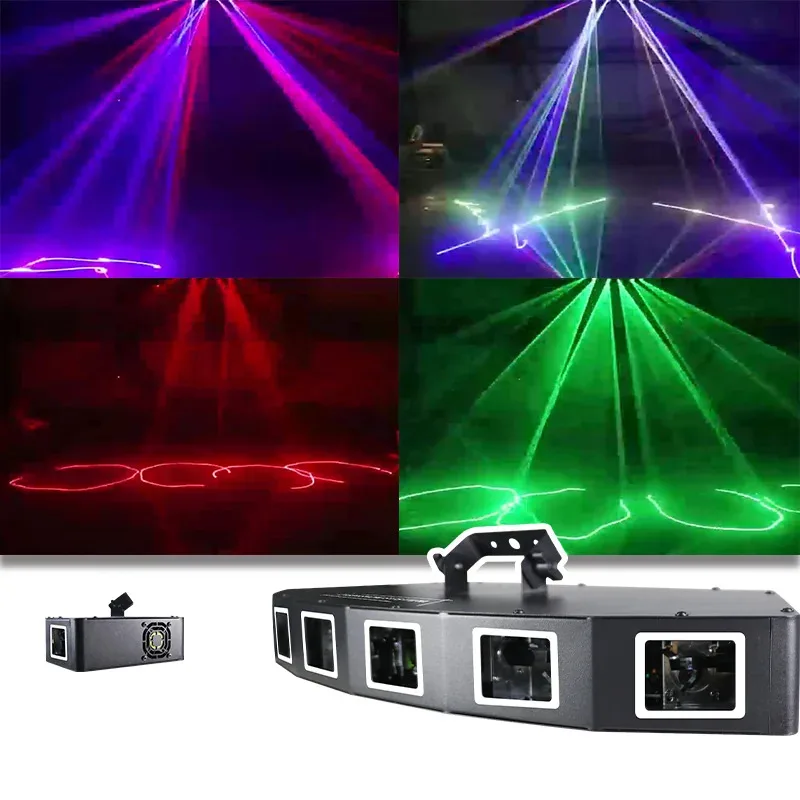 

Professional Full-Color 6-Eye Laser Light RGB Stage Scanner Pattern Laser Light for Dj Nightclubs