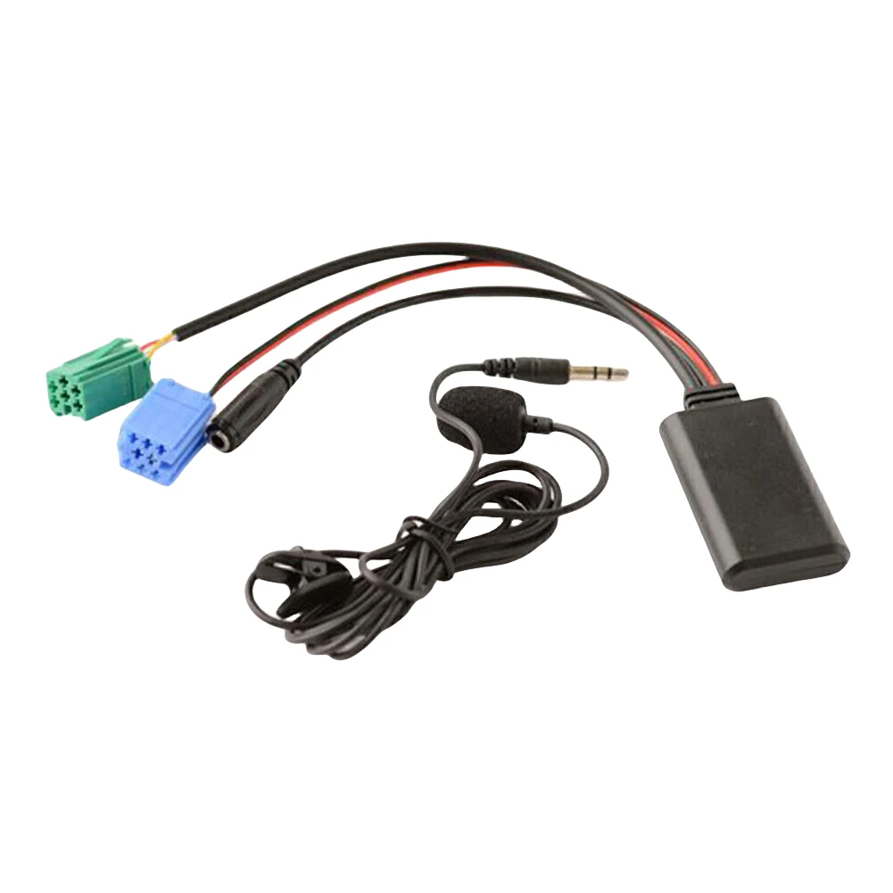 Cable auxiliar 5,0 Compatible con Bluetooth para coche, micrófono, manos libres, adaptador de llamadas gratis para teléfono móvil, para Renault Megane Espace Kangoo