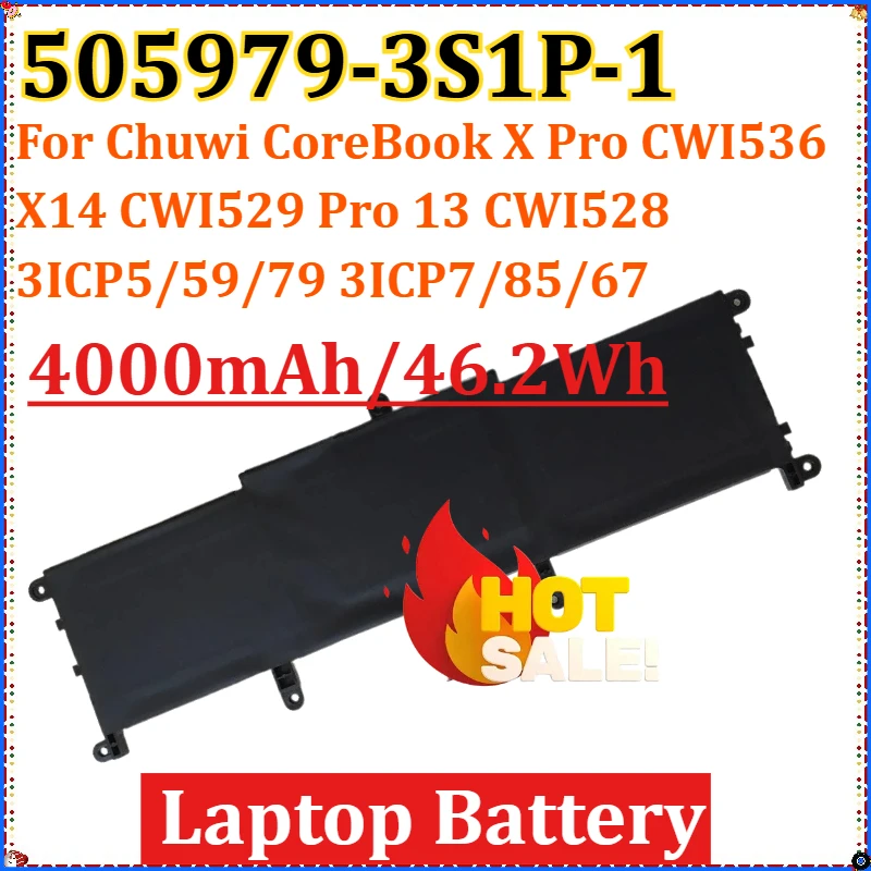 

For Chuwi CoreBook X Pro CWI536,X14 CWI529,Pro 13 CWI528,3ICP5/59/79 3ICP7/85/67 Laptop Battery 505979-3S1P-1 628467-3S1P-3