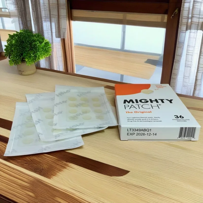 Mighty Patch Original Adesivo para Acne, Adesivos Hidrocoloides para Espinhas no Rosto, Adesivos Noturnos para Manchas na Pele do Rosto em 1 Aplicação