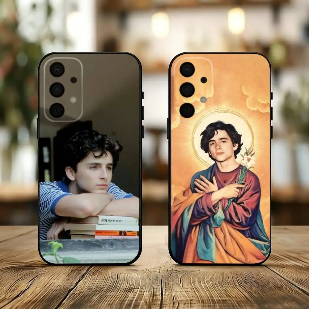 

Young Hero T-Timothee C-Chalamet Phone Case For Samsung Galaxy A73,A72,A71,A70,A53,A52,A51,Soft Silicone Black Cover