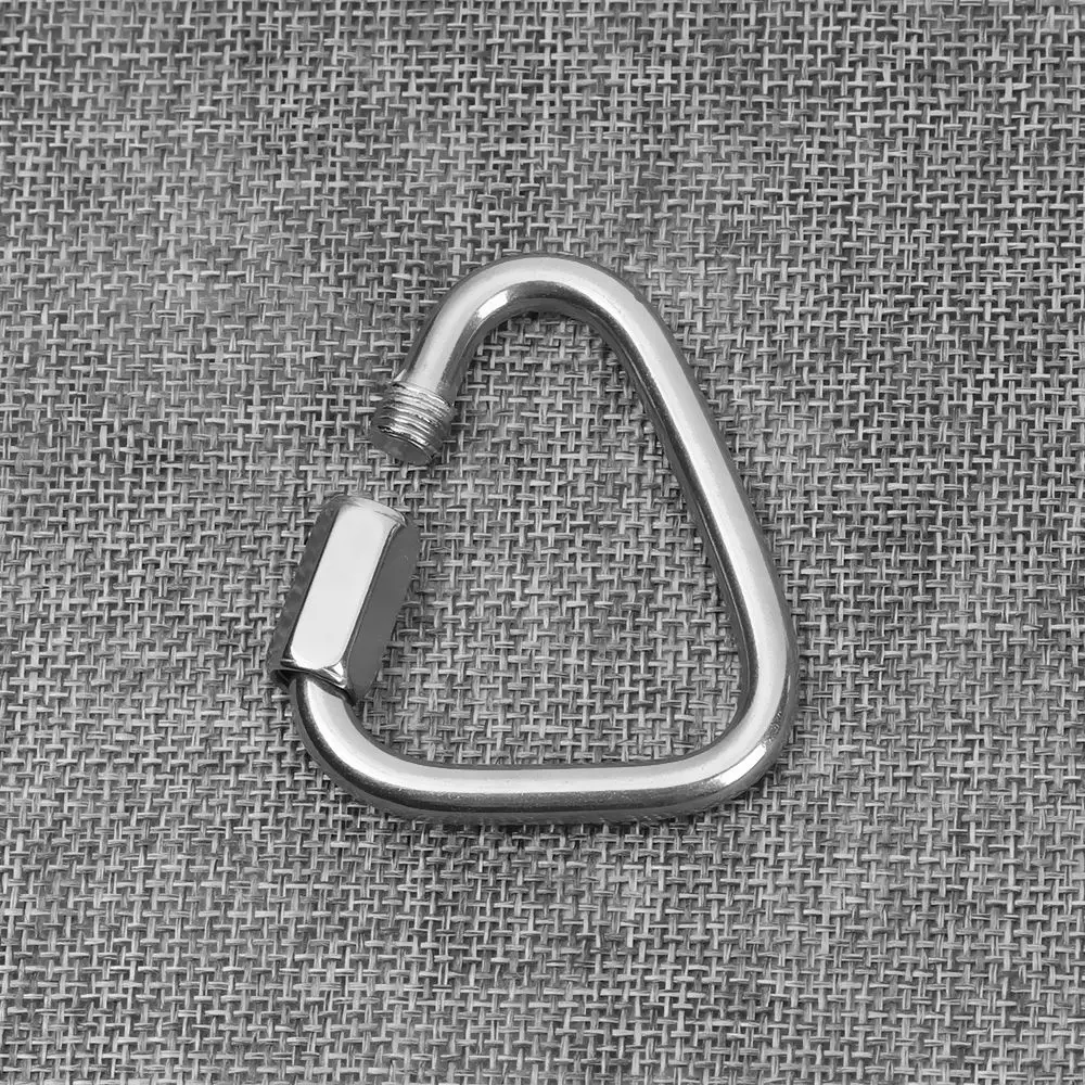 High Quality Climbing Equipment Screw Lock Accessories Triangle Carabiner Hanging Hook Kettle Buckle Chain Keychain Snap Clip