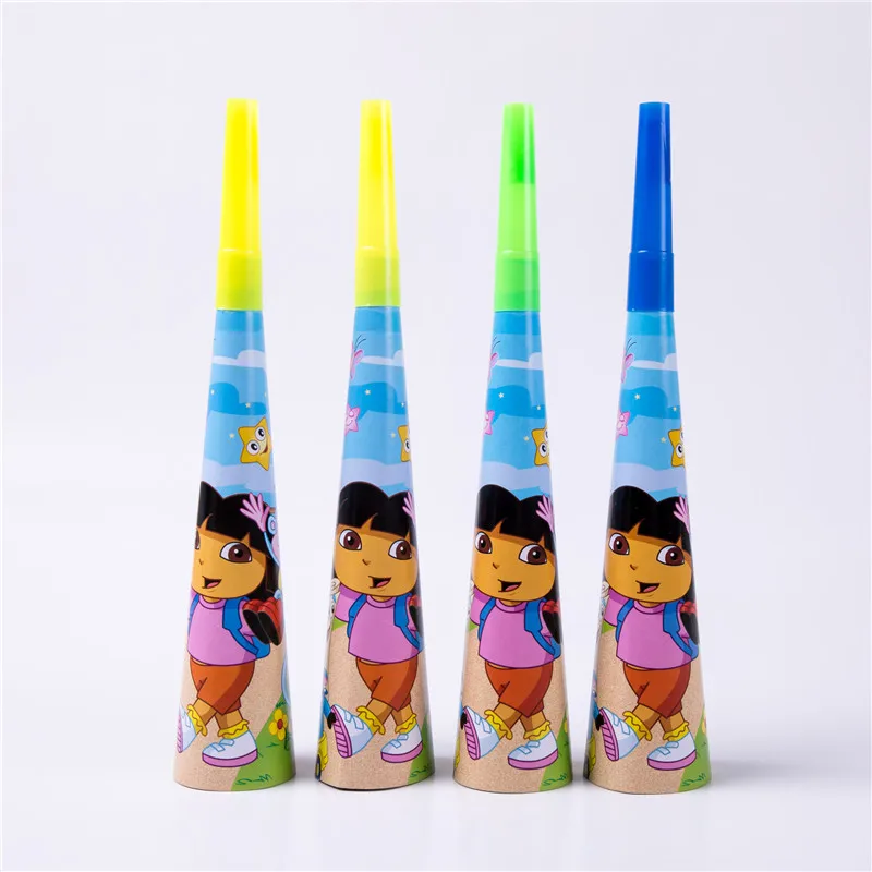 Dora the Explorer Birthday Party Supplies ตกแต่ง Disposable Party Tableware แผ่นกระดาษ Dora Party อุปกรณ์ตกแต่ง