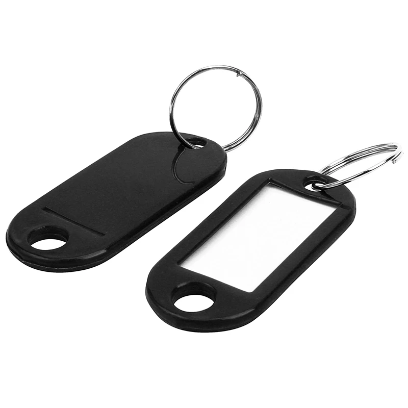 Key Ring Tags(200Pcs Black)