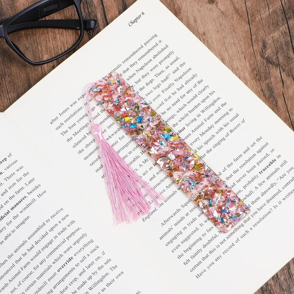 

New Elegant Tassel Bookmarks DIY Portable Glitter Bookmarks Page Markings Cards Reading Presents