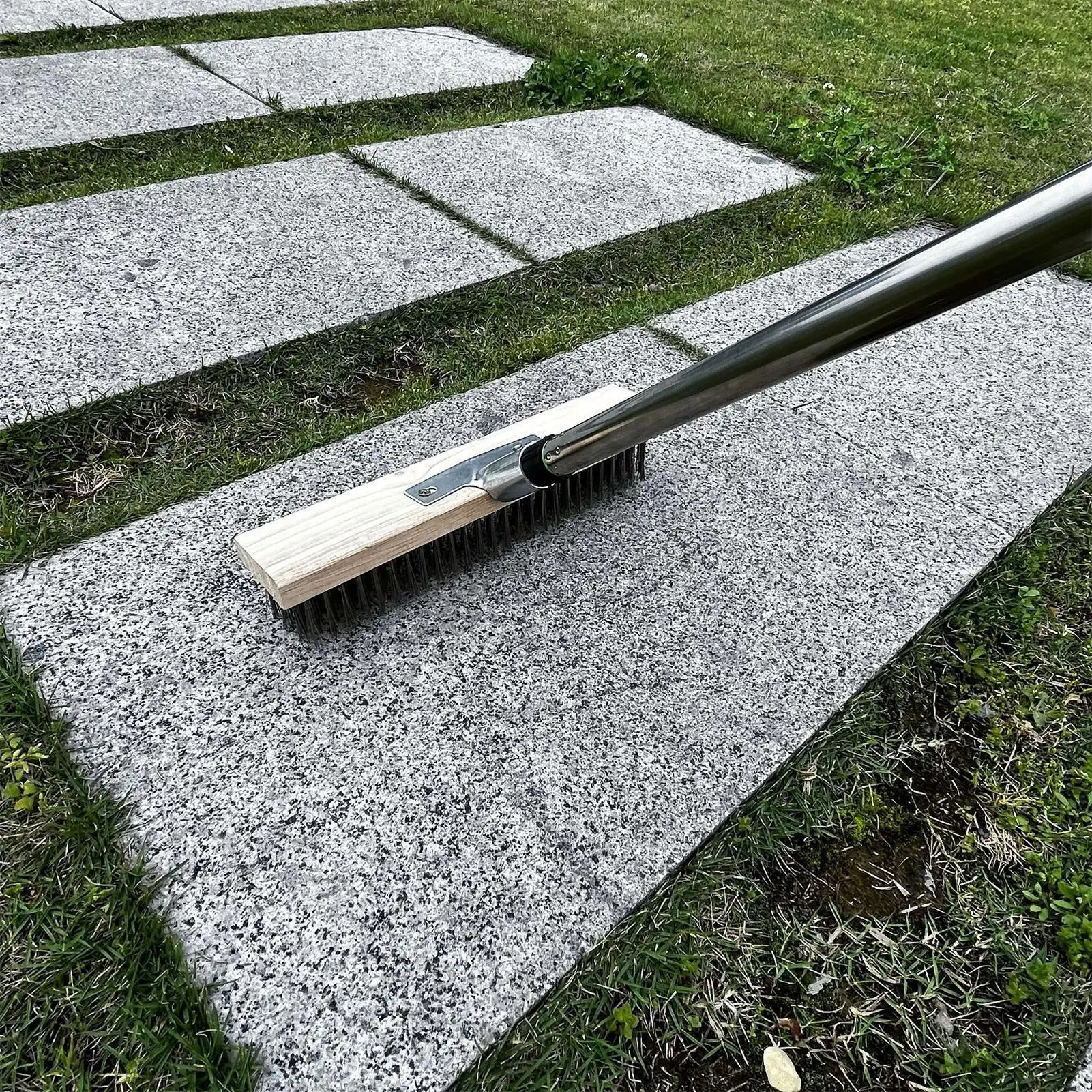 

Щетки проволочные для чистки нержавеющей стали, с длинной ручкой, для уборки пола, уличные щетки для бетона, плитки, террас