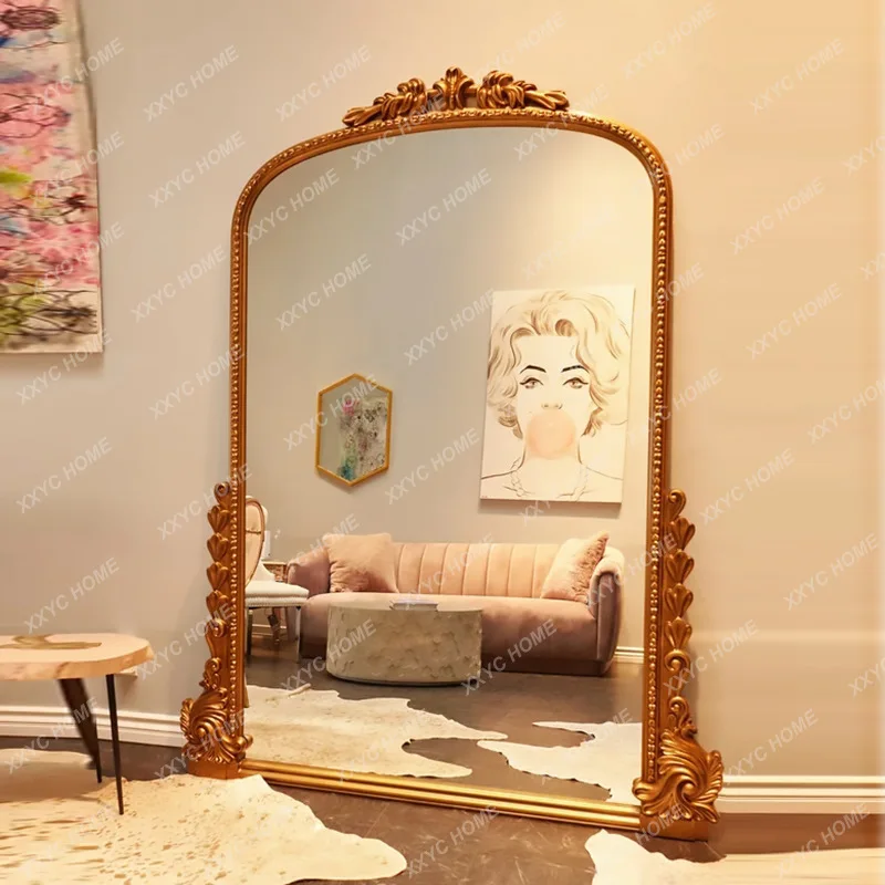 

Lvintage full-length mirror, home cloakroom, floor mirror, American dressing mirror