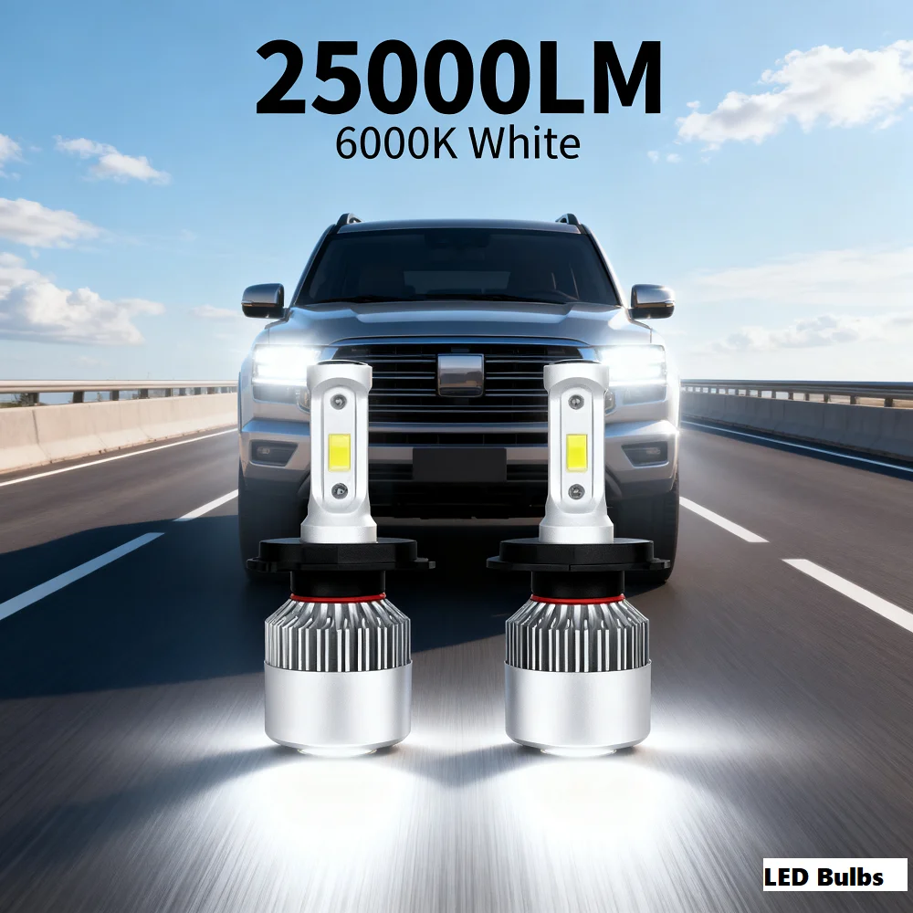 

2x H7 H4 LED Car Headlights H11 H1 9005 9006 H13 Lamp for Auto 6000K Super Bright Bulbs Automobile Accessories Kits Moto Light