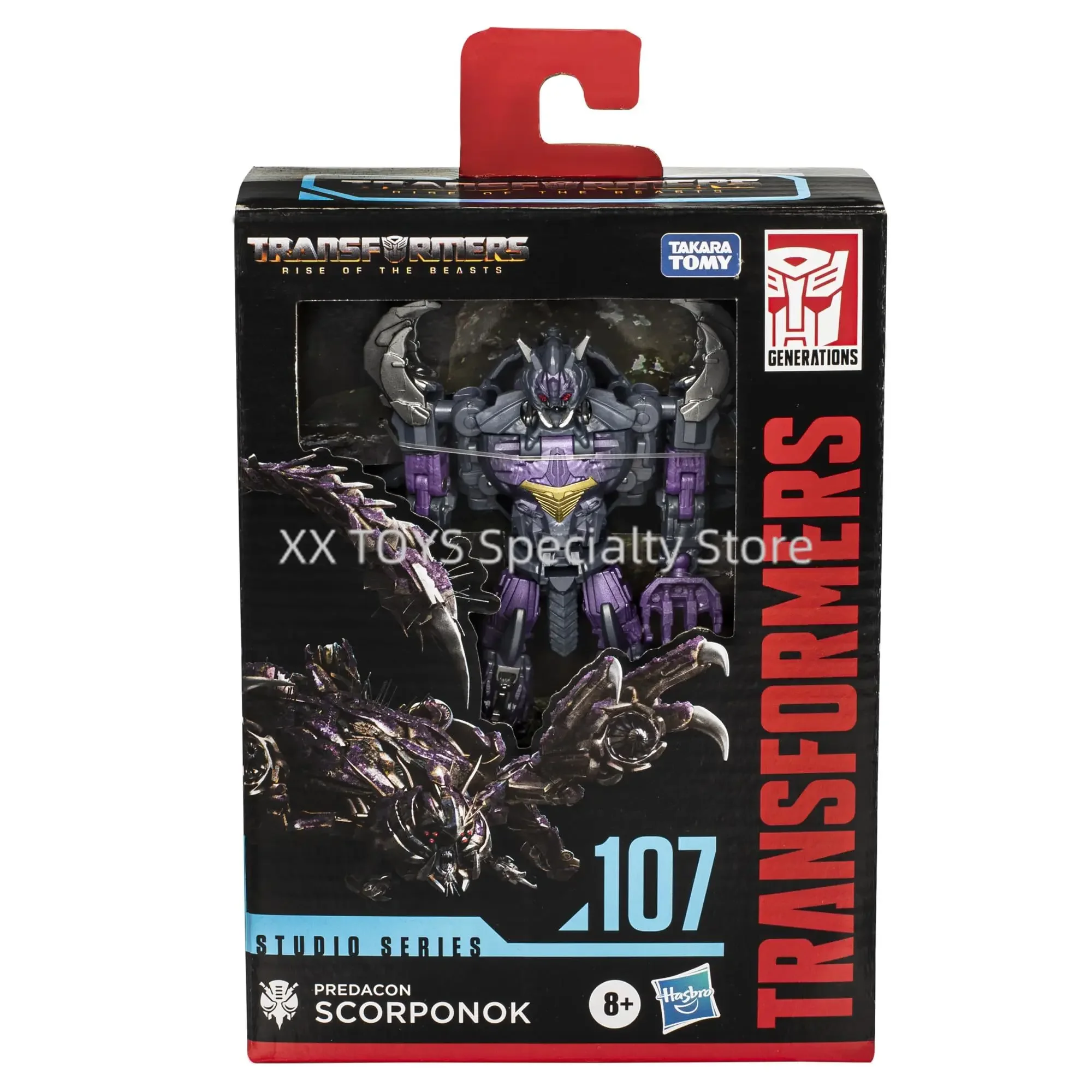 Hasbro Transformers Toys Studio Series Deluxe Rise of The Beasts 107 Predacon Scorponok Converting Action Figures Holiday Gifts