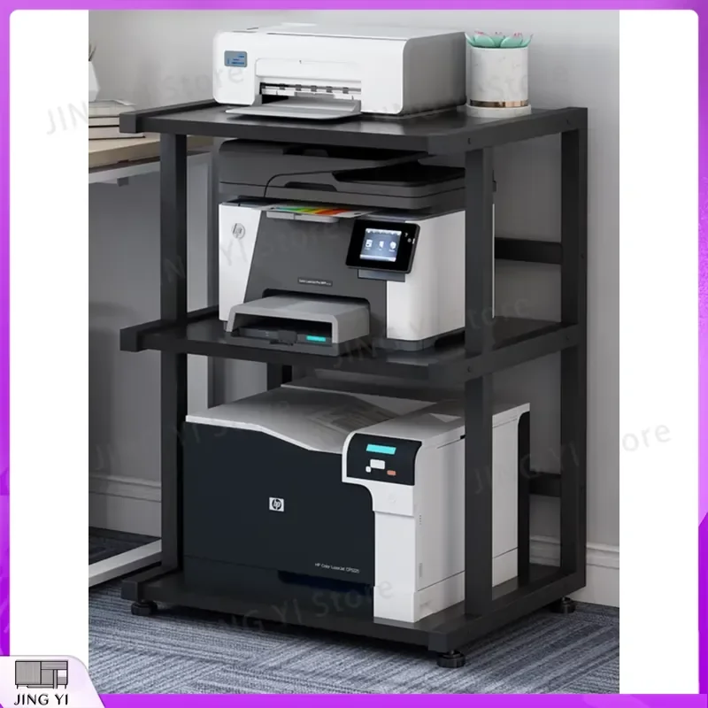 Modern 3-Tier Adjustable Printer Storage Rack Multi-Function Desktop Organizer for Office Equipment Computer Accessories Lab