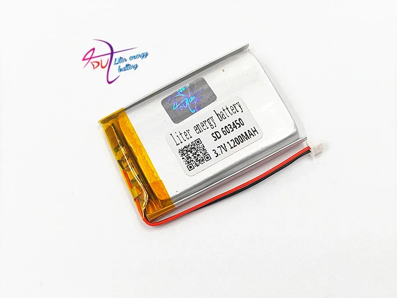 JST 1.25mm 2pin 3.7V 1200mAh Litowo-polimerowa LiPo akumulator złącze baterii dla GPS DVD filmów przeznaczonych na urządzenia mobilne gry E- książki