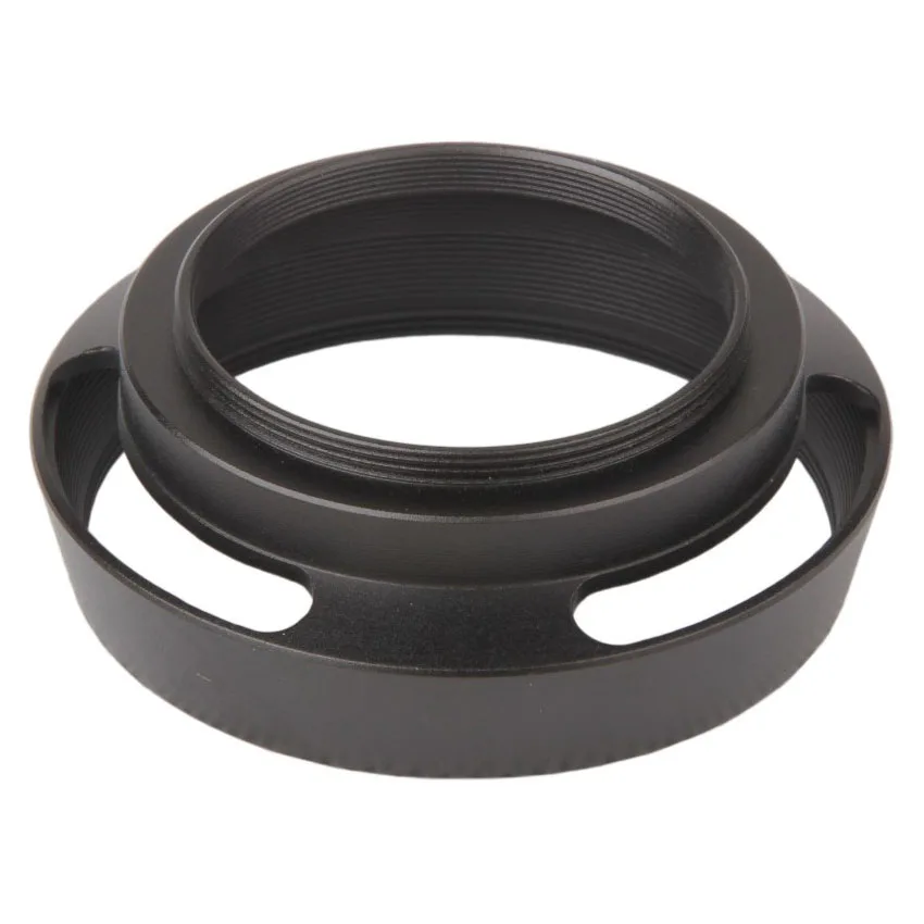 Pare-soleil pour objectif de caméra, monture métallique, noir/argent, pour Leica Sony Fujifilm Fuji, 37mm, 39mm, 40.5mm, 43mm, 46mm, 49mm, 52mm, 55mm, 58mm