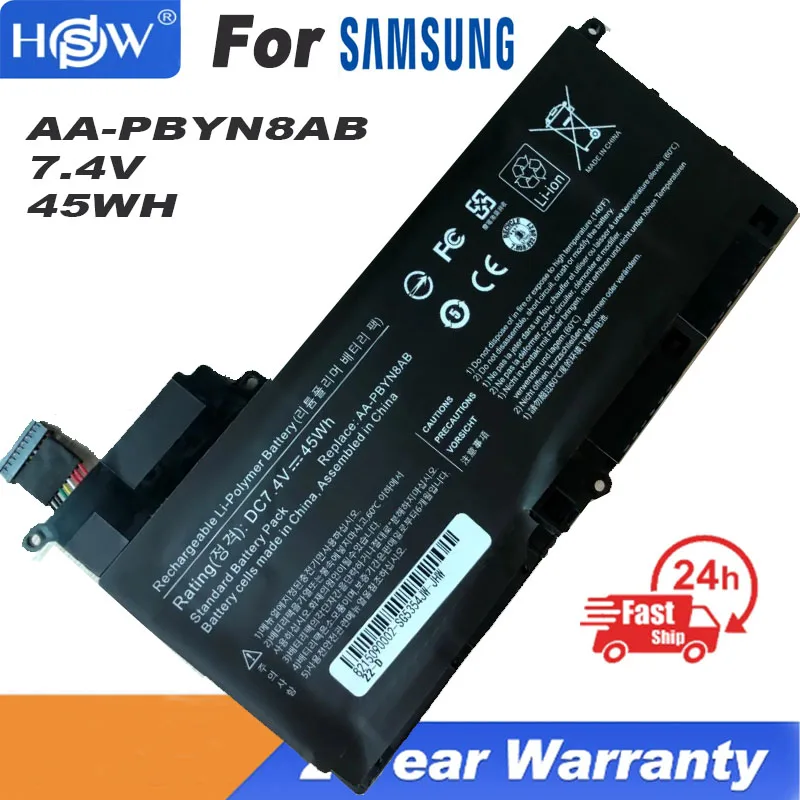 

7.4V AA-PBYN8AB Battery for Samsung 530U 530U4C 535U4C 535U4C-S02 Laptop Battery AA-PLYN8AB BA43-00339A NP530U4B 6120mAh 45Wh