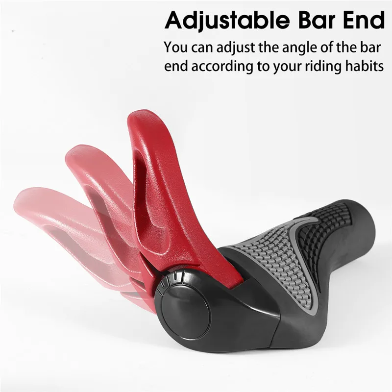 WEST BIKING 1 Pair Bicycle Handlebar Grips Anti-skid Adjustable Matte Bar End MTB Cycling Shock-absorbing Bike Grips Parts