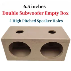 Double 6.5-inch Subwoofer Empty Box High Pitched Hole Passive Speaker Wooden Drawer DIY  Speaker Box Subwoofer Housiing 145mm