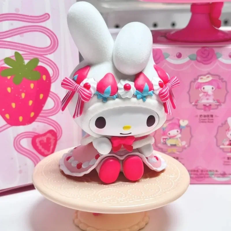 Miniso Sanrio My Melody serie de té de la tarde, caja ciega, modelo hecho a mano, colección de Hobby, muñeca linda, decoración Kawaii, juguete de regalo para niña