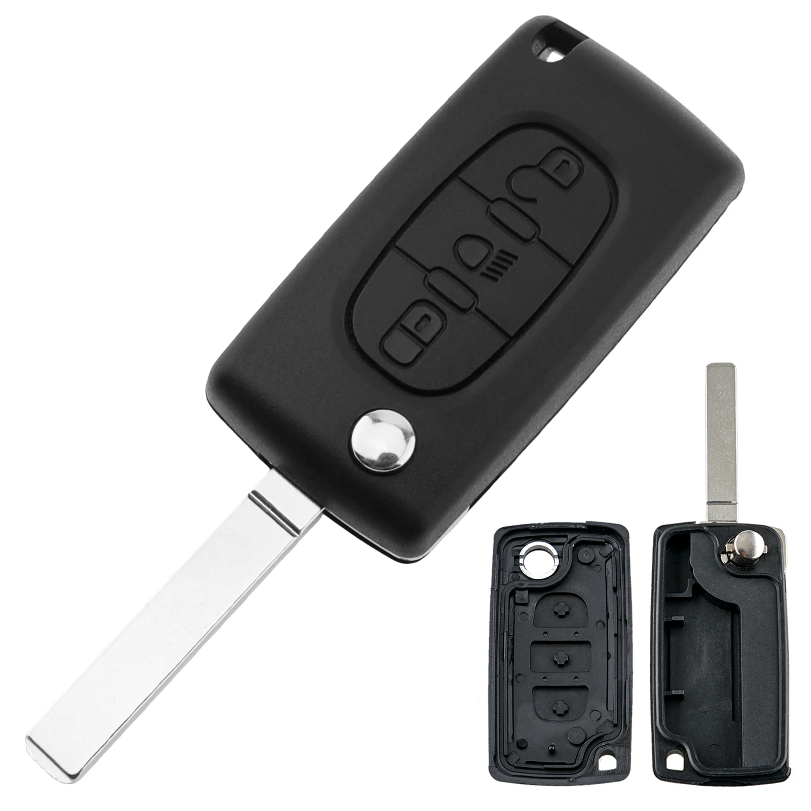 

3 Buttons Car Remote Key Fob Shell Case Fit for Citroen DC2 C3 C4 C5 C6 C8 SG Xsara Picasso CE0523 2008-2018 Key Shell Cover