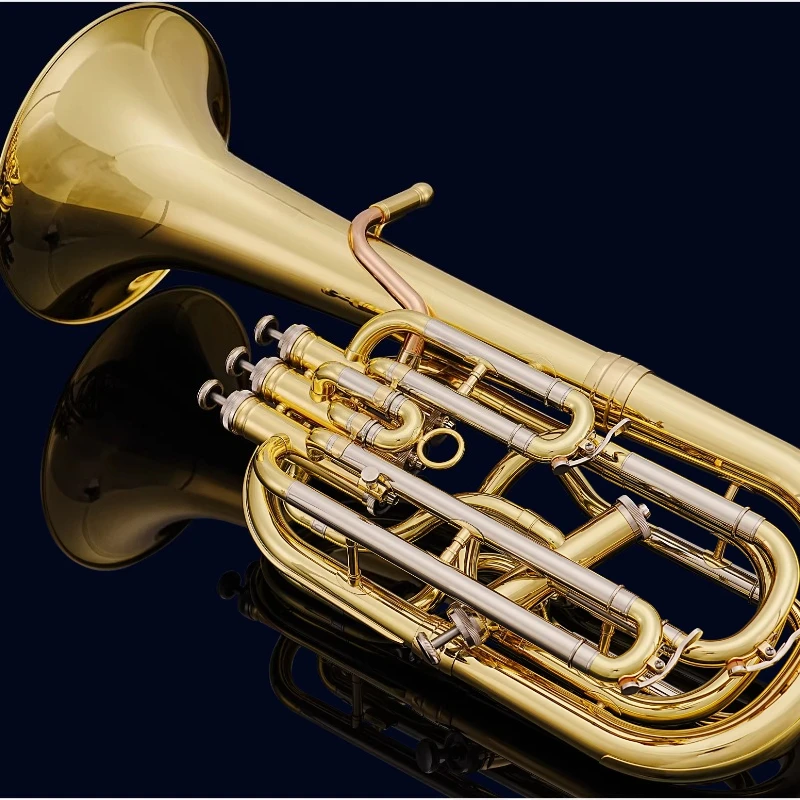B-flat four-key tenor horn playing a graded Western brass instrument