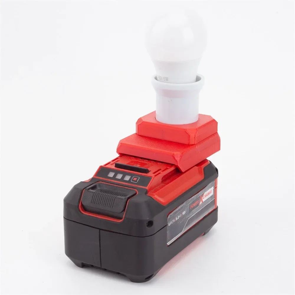 Lampe de travail LED Portable pour Einhell/OZITO, batterie Li-ion 18V x-change, adaptateur de Base E27, usure d'ampoule à bille 5W pour lampe de Camping