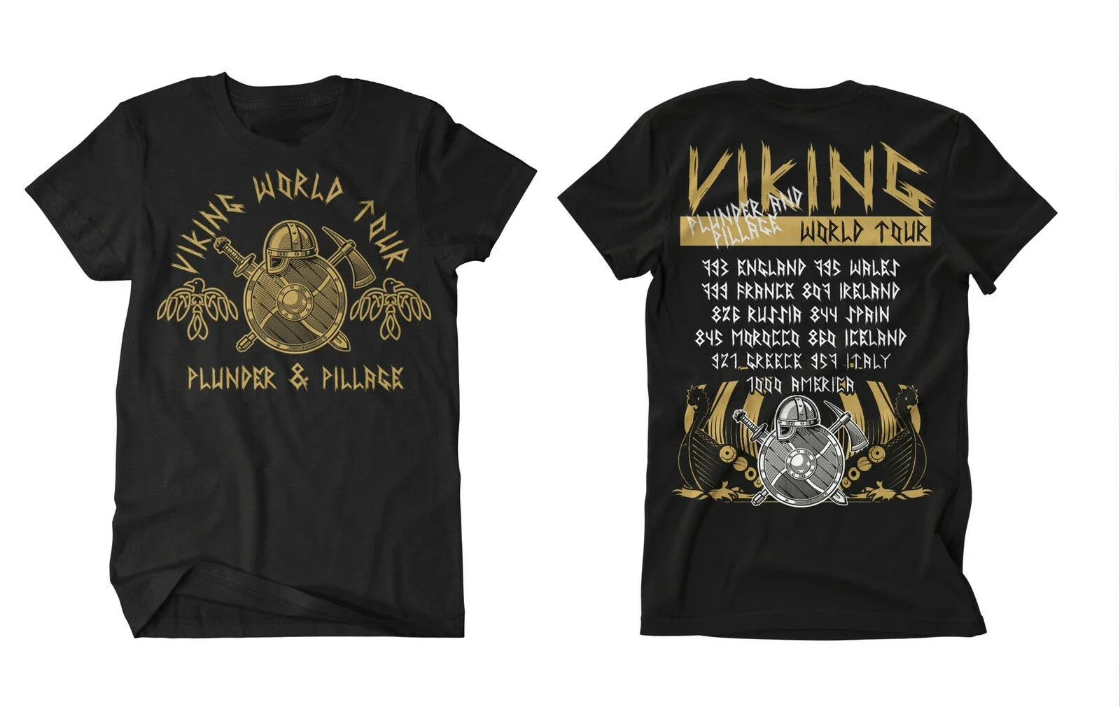 Vi -king World Tour Warriors ,Germanen TShirt Men's Short Sleeve 100% Cotton Casual T-shirts Loose Top Size S-3XL