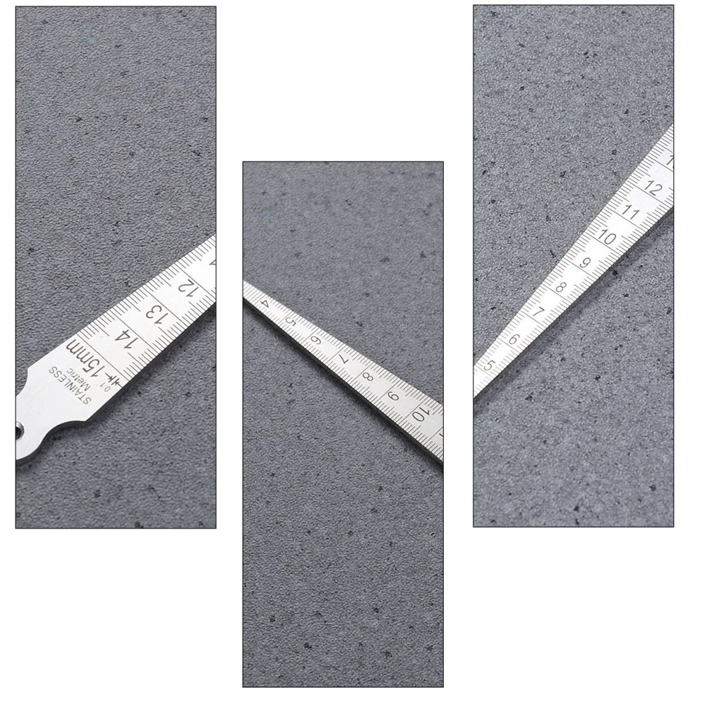 Taper Metric Welding Gauge Stainless Steel 0-15mm Sliver Thick Thin Style Precise Design High Hardness Wear Resistance Practical