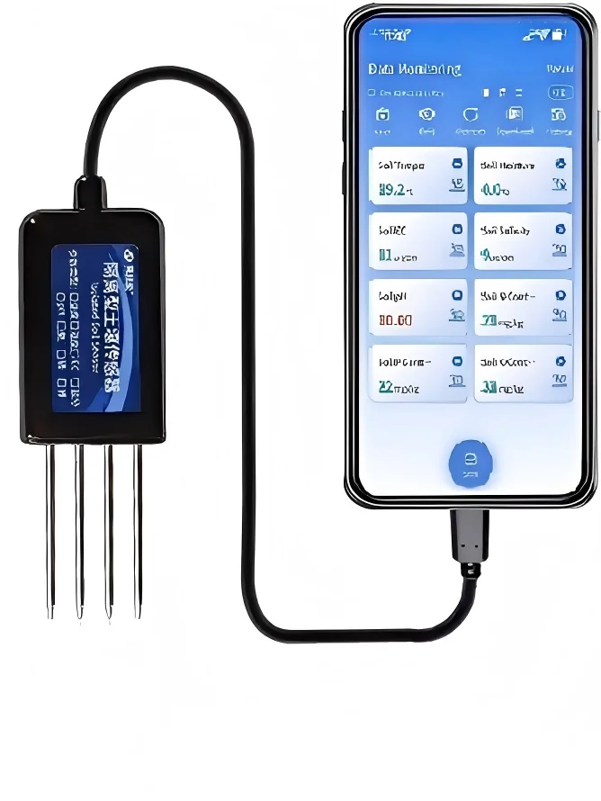 USB نوع 8 في 1 التربة معلمات متعددة الاستشعار الرقمية الزراعية الدفيئات الزراعية مراقبة التربة الاستشعار استخدام مع الهواتف المحمولة