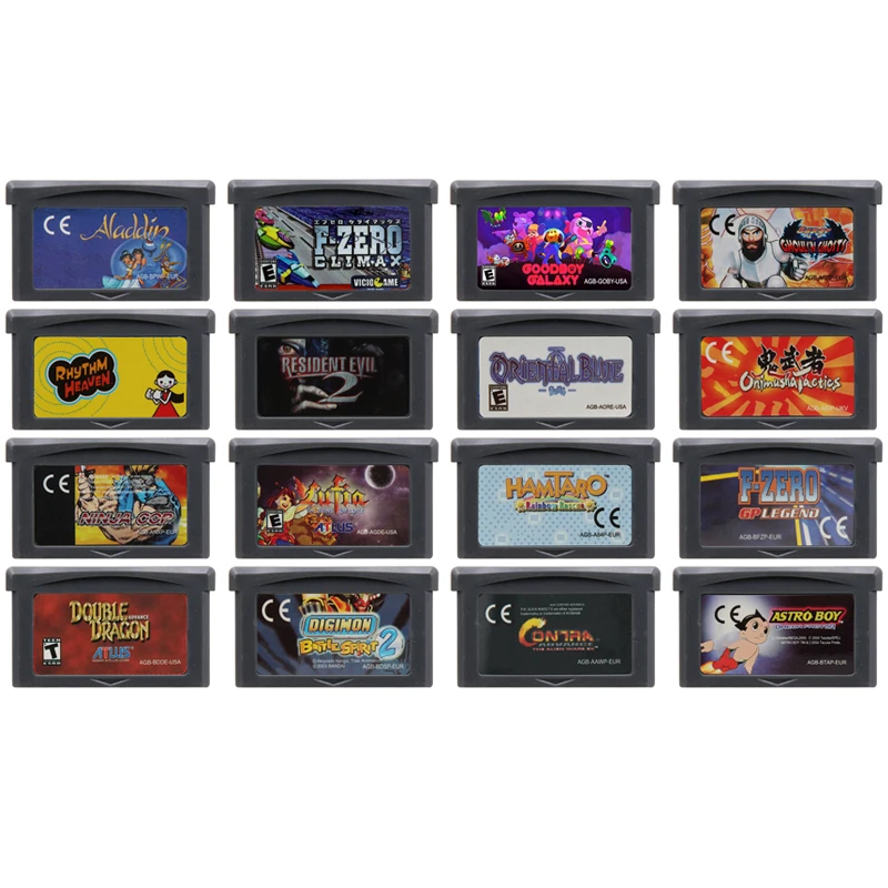 Игровой картридж GBA Contra Digimon Battle Double Dragon F-Zero
