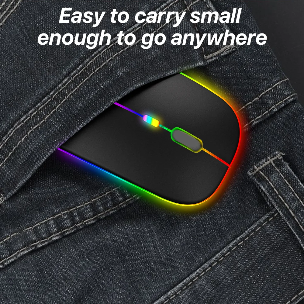 Bluetooth Mouse for iPhone iPad Xiaomi SamSung Tablet Mobile Phone Wireless Mouse 2.4G USB for Computer Laptop Backlight Mouse