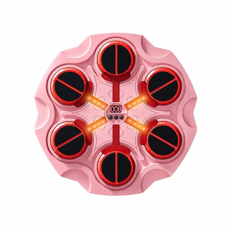 A07T-Electronic For Kids' Boxing Target, Music Boxing Machine With Bluetooth Wall-Mounted Punching Pad Gloves