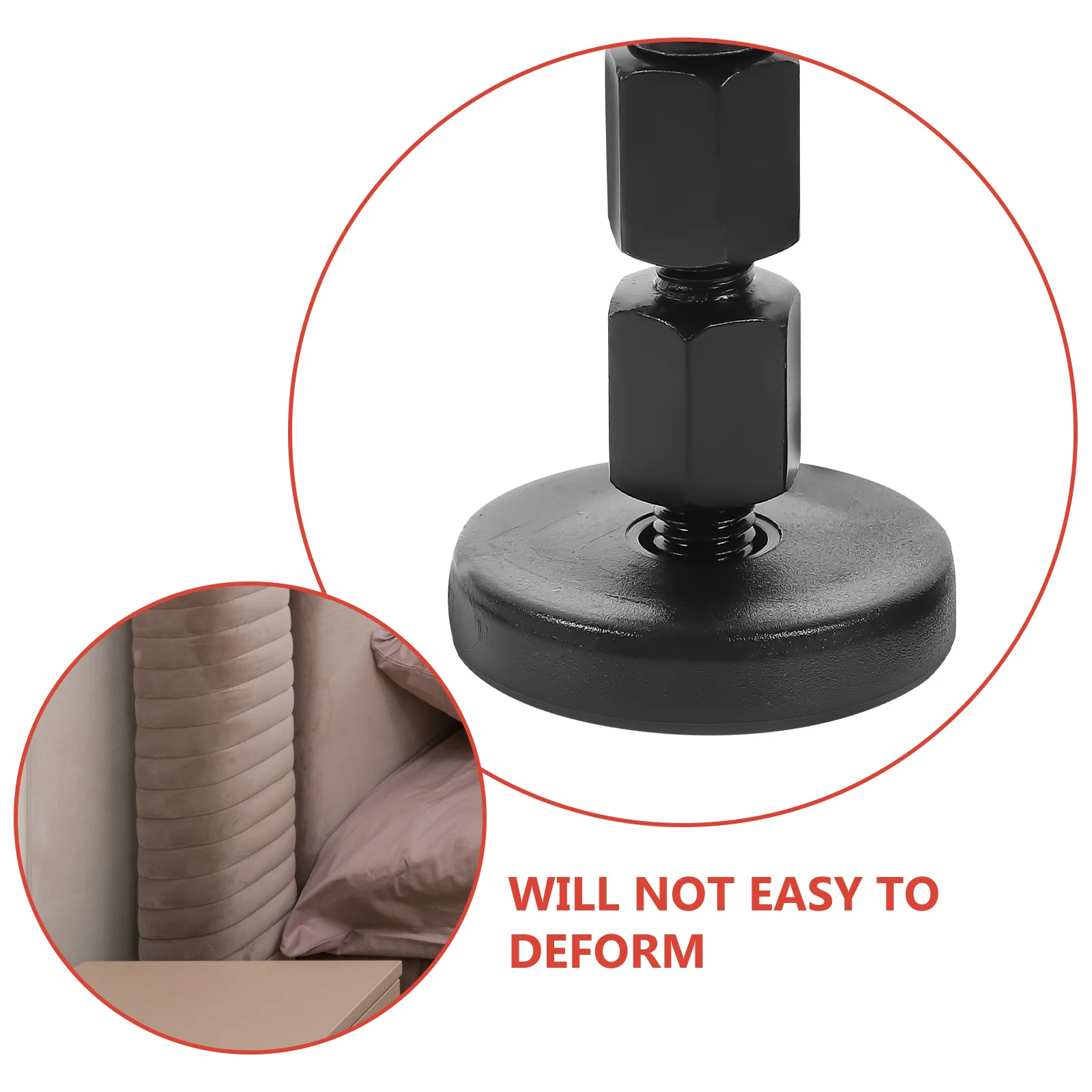 

1Pair Bed Headboard Stopper Adjustable Threaded Stabilizer Bed Frame Anti-Shake Fixer Protect Wall Reduce Noise Damage