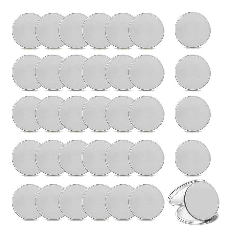 30 Pcs Blank Challenge Coins For Engraving Blanks Coin Threaded Edged 40 Mm With Protection Box,Silver