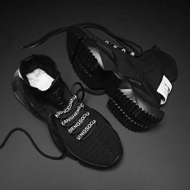 YRZL Herren High-Top-Mesh-Sneaker, leicht, atmungsaktiv, modisch, lässig, Wanderschuhe für Herren, bequeme Laufschuhe für Herren – Detail 7