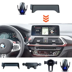 For BMW X3 G01 X4 G02 2018 2019 2020 2021 Car Phone Holder  Screen Fixed Navigation Bracket 15W Wireless Charging Accessories