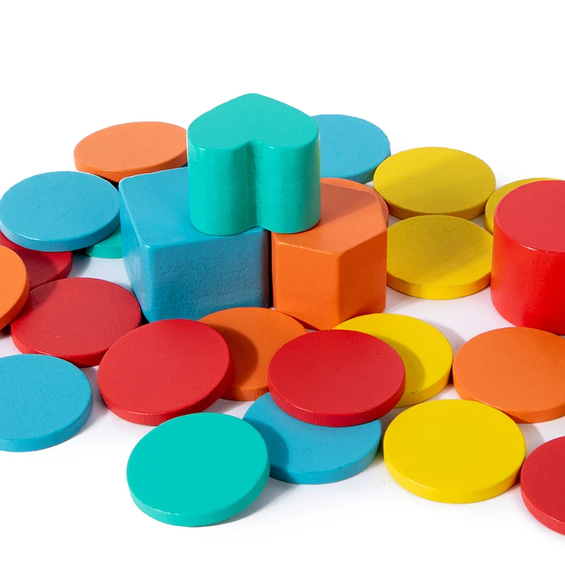 Sussidi didattici Montessori scatola di classificazione della forma del colore in legno per bambini abbinamento cognitivo riconoscimento del colore puzzle per l'educazione precoce