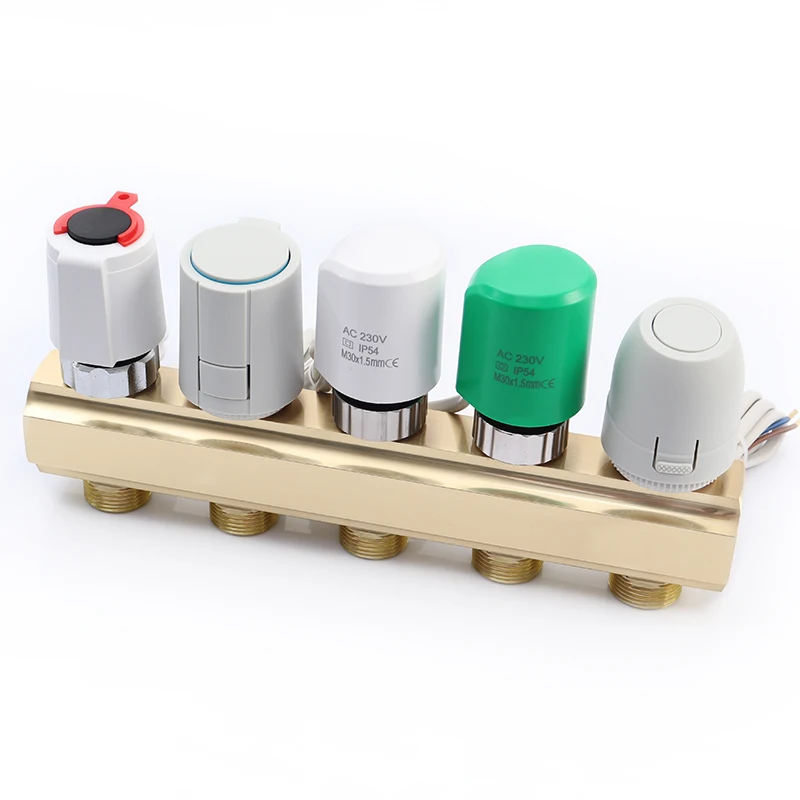 5 Pieces Thermal Actuator NC 230V for Underfloor Heating Manifold  Electric Actuator M30*1.5 for Floor Heating Thermostat