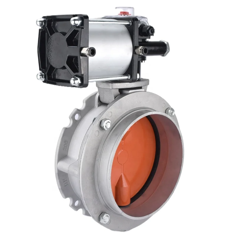 صمام فراشة هوائي بدرجة حرارة عالية للمياه، مقاوم لجزئات الغبار سريع الفتح #3