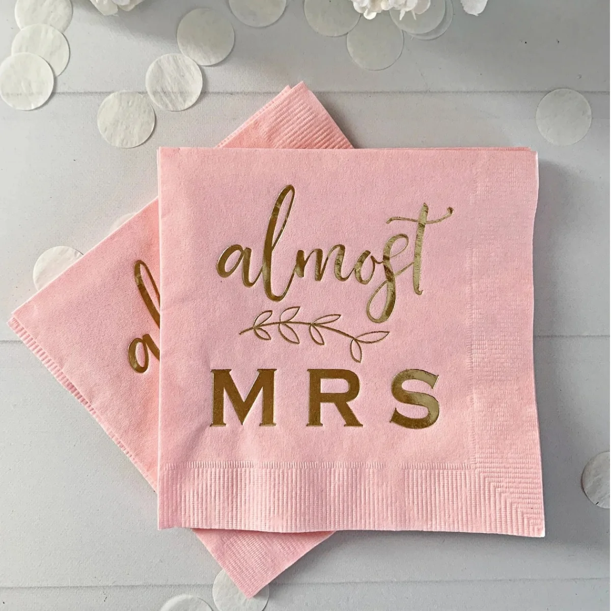 

50 шт., Коктейльные салфетки для невесты