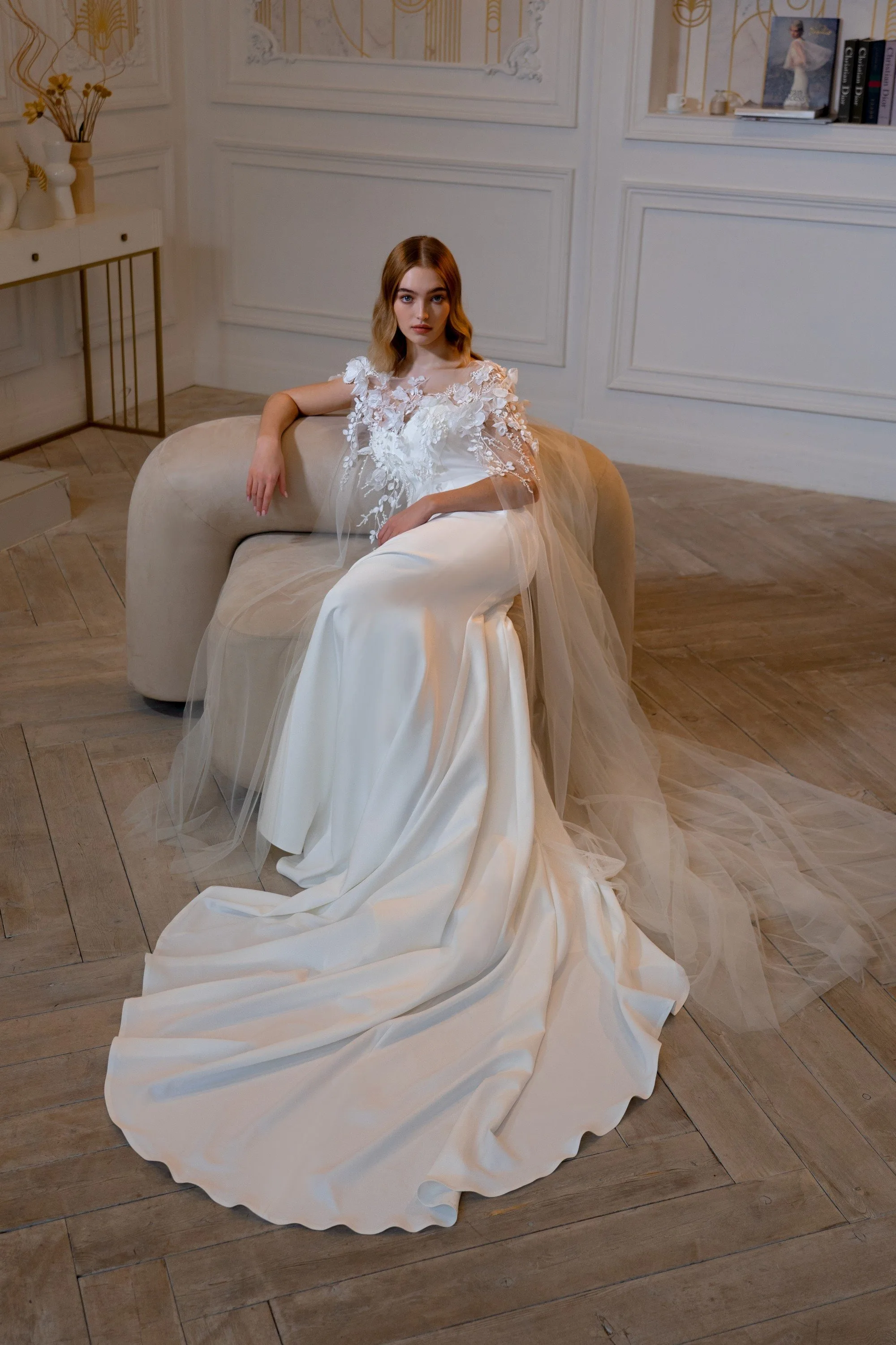 Elegant Wedding Dress Lace Appliques Bridal Gowns A-Line 3D Flowers Charming For Women Customize To Measures Robe De Mariee