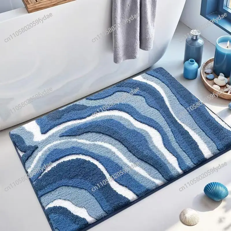 Bathroom floor mat household simple absorbent carpet toilet door dirt-resistant non-slip foot mat