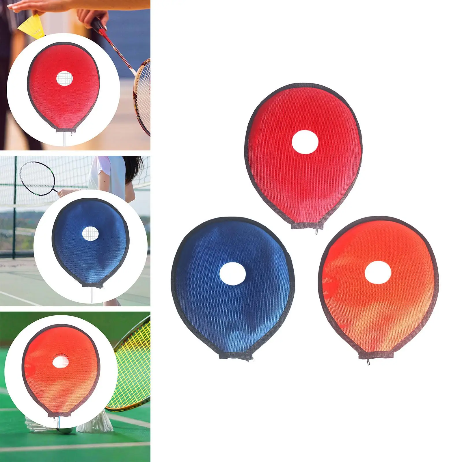 Cubierta de cabeza de raqueta de bádminton, accesorios para golpear para entrenamiento en el patio trasero