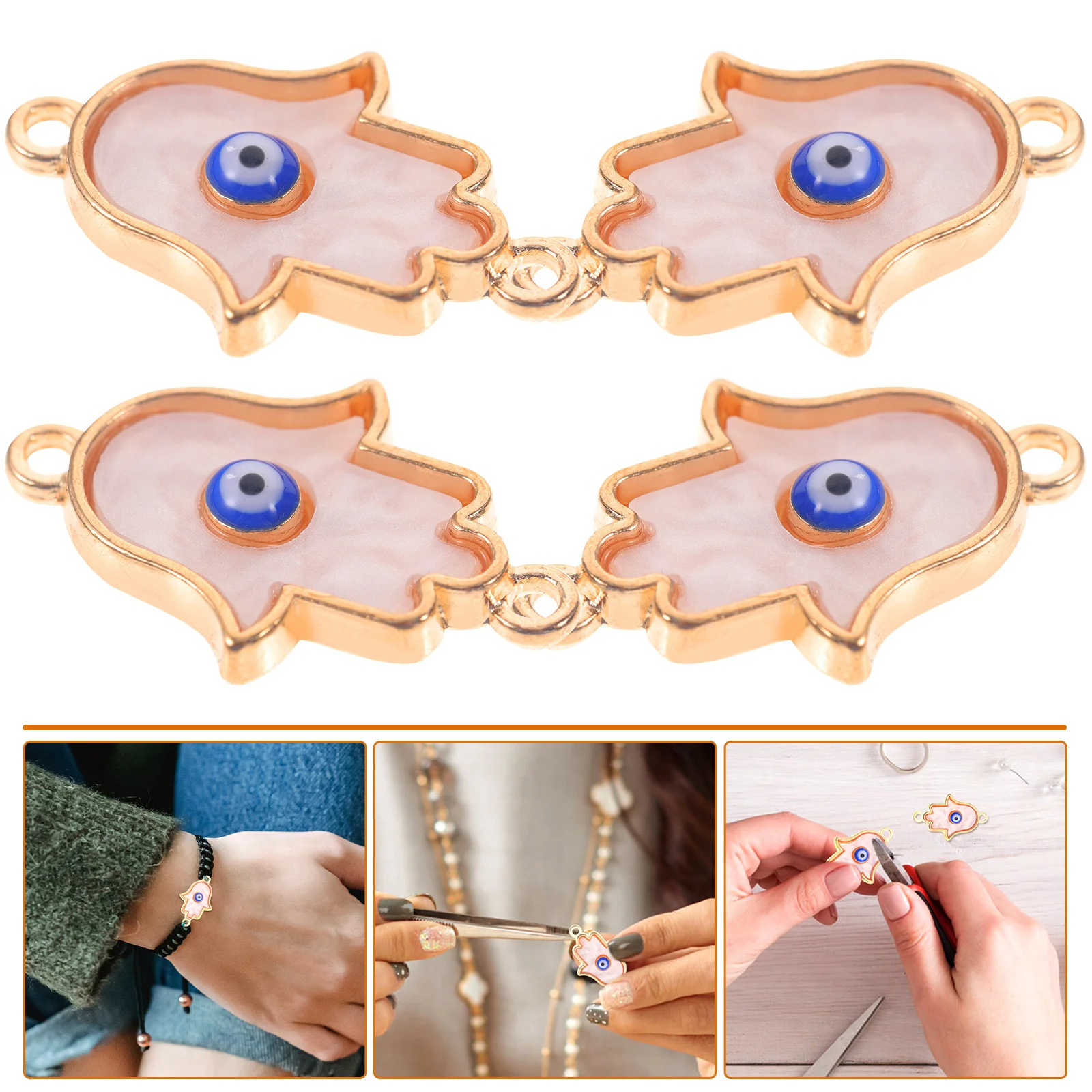 

10pcs Evil Pendant Alloy Charms For Diy Bracelet Diy Evil Eye Bracelet Pendants Necklace Earring Craft Jewelry Making Supplies