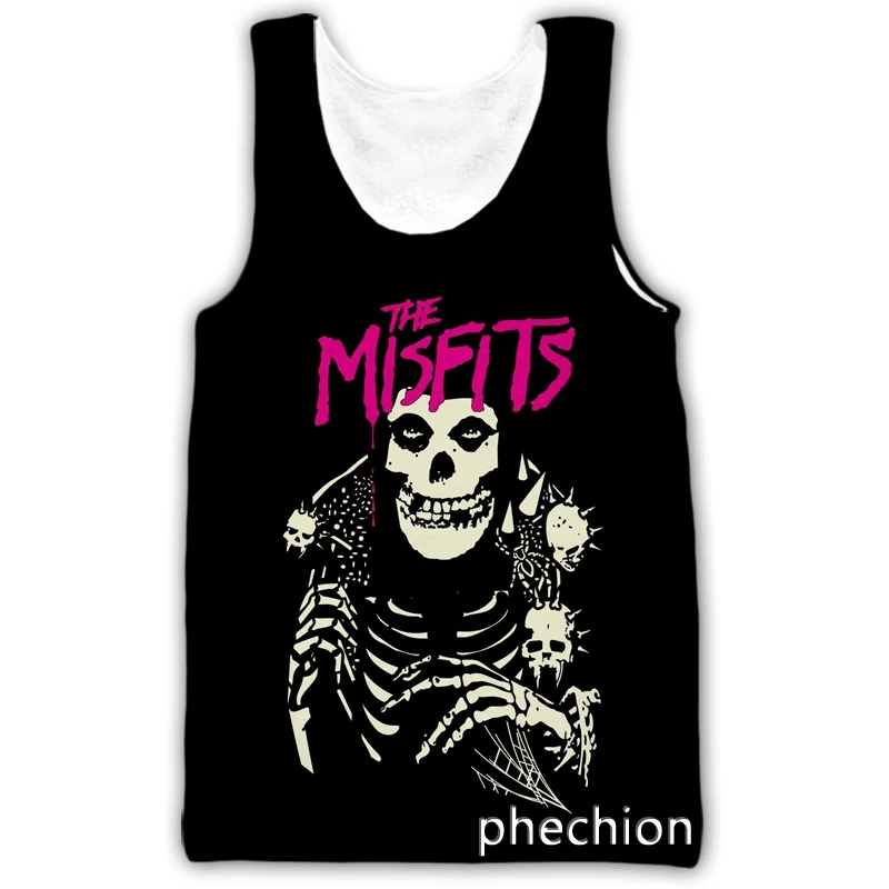 phechion New Fashion Men/Women Misfits 3D Print Sleeveless Vest Streetwear Men Loose Sporting Tank Top A266